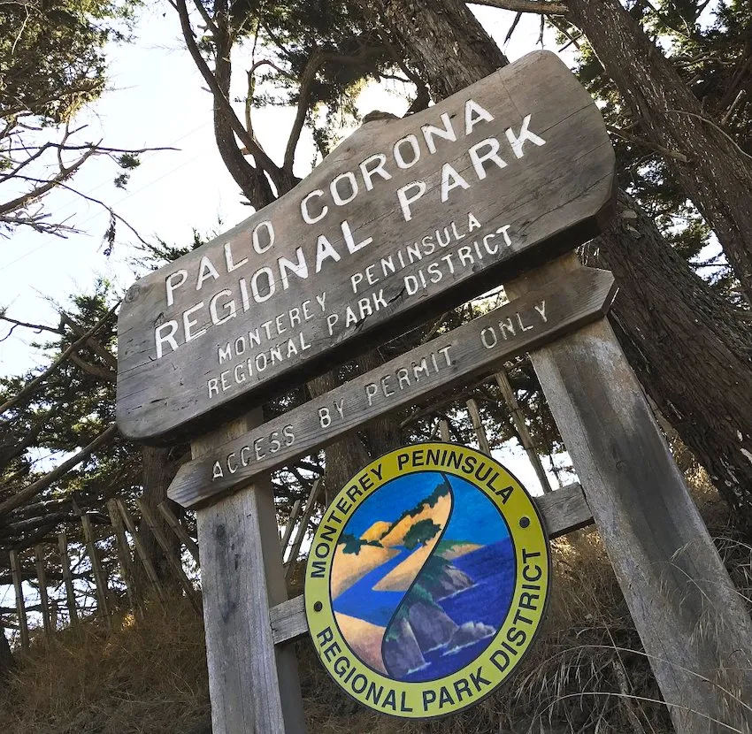 Palo Corona Regional Park sign