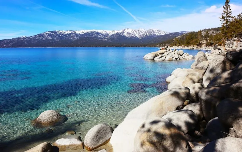 Turquoise waters of Lake Tahoe